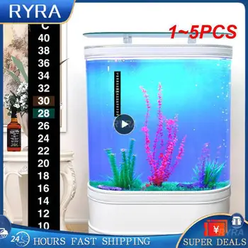 1-5 шт. наклеиваемый цифровой термометр для аквариума с рыбками, двойная шкала, обесцвечивающая наклейка с температурной полосой, контроль температуры