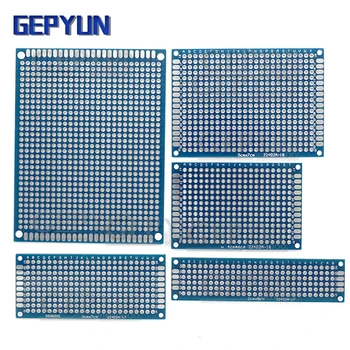 1шт 2x8 см 3x7 см 4x6 см 5x7 см 7x9 см Двусторонняя Печатная Плата Gepyun Универсальная Печатная Плата Для Arduino Experimental BLUE