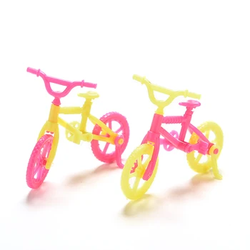 2016 Нежный Красочный Пластиковый велосипед для кукол, подарочная игрушка для девочки, Аксессуары для кукол Оптом