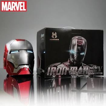 2023 Marvel Mk5 Шлем Железного Человека из 8 Частей, Открывающийся И Закрывающийся Китайско-Английским Голосовым Управлением, Светящаяся Маска Для Сбора Рождественских Подарков