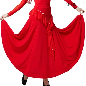 2023 Новый женский костюм для бальных танцев, вальса, латиноамериканских танцев с широкой юбкой, одежда для выступлений, одежда для соревнований 9050