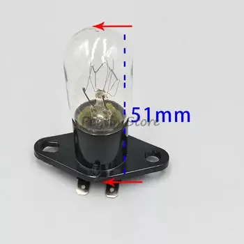 2шт Высокотемпературная лампа 250 В 2А для микроволновой печи с прямой ножкой, подходящая для осветительных приборов General Midea