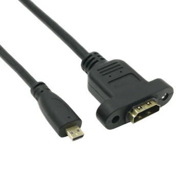 30-сантиметровый разъем-удлинитель, совместимый с Micro HDMI, и Mini HDMI-совместимый разъем-розетка, Винтовой замок, Крепление на панели, кабель для HD AV-камеры.