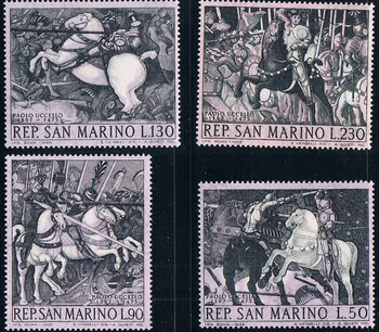 4 шт./компл. Новая почтовая марка Сан-Марино 1968 года, картина Пола Учелло 
