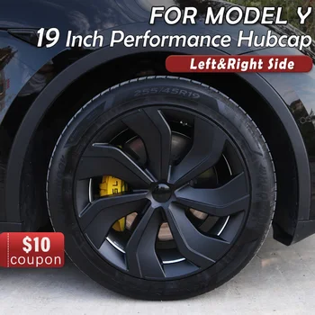 4шт 19-дюймовая крышка ступицы для Tesla модель Y 2017-2023 Performance Сменный протектор колеса Автомобильная крышка ступицы Полное покрытие обода