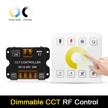 CCT RF-контроллер, дистанционное сенсорное управление, CCT COB Strip Dimmer для 12 В/24 В, CCT WW / CW, одноцветная светодиодная лента