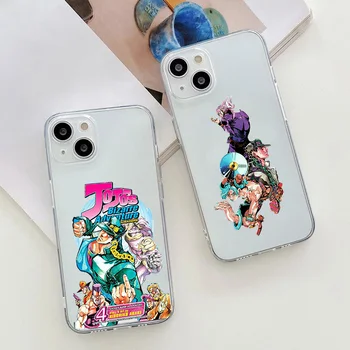JoJos Bizarre Adventure Прозрачный Чехол Для Телефона iPhone 11 12 13 Pro MAX XR XS 7x8 6s Plus Japan Anime Soft TPU Cover Shell