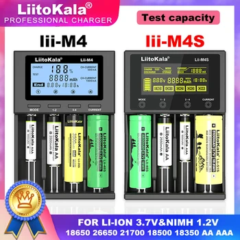 LiitoKala Lii-M4S Lii-M4 Зарядное Устройство Для Аккумуляторной Батареи 3,7 В 18650 26650 21700 18500 Литий-ионный 1,2 В Ni-MH AA Тестовая Емкость