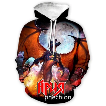 phechion Новая Мужская/Женская группа ARIA с 3D принтом, толстовка с длинным рукавом, Повседневная толстовка, Толстовки, Мужской Спортивный пуловер A134