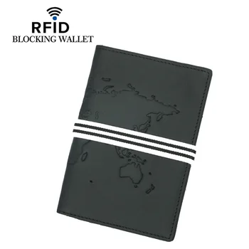 RFID-обложка для паспорта, дорожные чехлы из натуральной кожи для паспортов, карта, держатель для паспорта, органайзер для деловых карт на шнурке