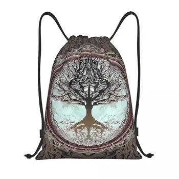 Tree Of Life Inner Peace Рюкзак на шнурке Для женщин и мужчин, спортивный рюкзак для спортзала, складная сумка для покупок в скандинавском стиле Иггдрасиль