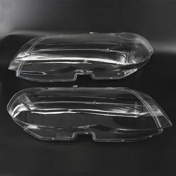 Автомобильный Прозрачный корпус, линза передней фары, Замена пластиковой крышки для BMW X5 E53 Справа + слева 2004-2006