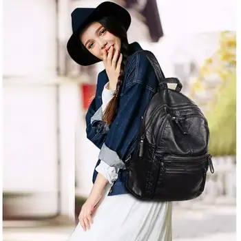 Высококачественный Кожаный дизайнерский рюкзак, женские сумки через плечо, многофункциональные дорожные рюкзаки, школьные сумки, рюкзак для девочек Mochila Q482
