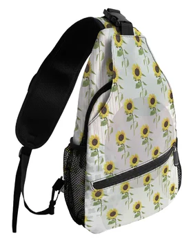 Геометрические праздничные Ретро-средневековые нагрудные сумки Sunflower для женщин и мужчин, водонепроницаемые сумки-мессенджеры, спортивная сумка через плечо на одно плечо