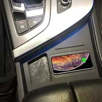 Зарядное устройство для телефона Audi Q7 2016 2017 2018 2019 беспроводная зарядная площадка держатель мобильного телефона быстрая зарядка автомобильные Аксессуары