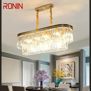 Золотая роскошная овальная подвесная лампа RONIN, светодиодный светильник в постмодернистском стиле для дома, гостиной, столовой