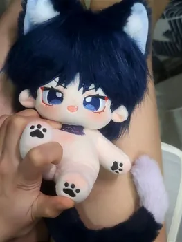 Игра Genshin Impact Cute Cat Wanderer Balladeer 20 см Мягкая плюшевая кукла, милая кукла, сменная одежда с ушастым хвостом, подарок для аниме-косплея