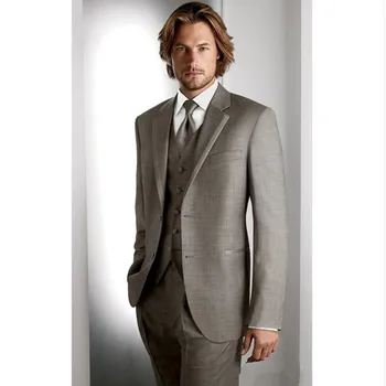 Индивидуальный (куртка + жилет + брюки) мужской деловой повседневный высококачественный комплект для жениха, шафера