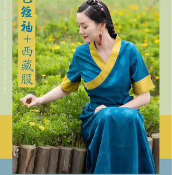 Китайский Тибетский халат, летнее женское платье Thin Bola Tradition