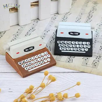 Креативная черная кофейная винтажная деревянная пишущая машинка, стол для фотокарточек, подставка для заметок, подставка для карточек