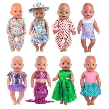 Кукла Детская Одежда Весеннее Платье Подходит для 18-Дюймового Американца и 43 см Reborn New Born Baby Doll OG Girl's Toy Doll