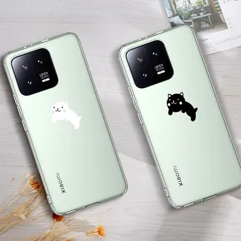 Милый Мультяшный Мишка Пара Чехол для Xiaomi Mi 11 11T 12 A2 9T 9 8 12T 13 11i 12X10 10T Pro A3 Lite Мягкая Прозрачная Крышка Телефона