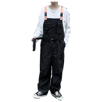 Мужской комбинезон, брюки-карго, винтажный комбинезон, комбинезон с нагрудником, мужские рабочие брюки в стиле ретро