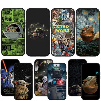 Мягкий чехол для телефона Stars Wars baby Yoda для iPhone 15 14 13 12 Mini 11 Pro X XR XS Max 7 8 Plus + 15+ 14+ Силиконовый чехол