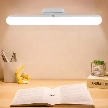 Настольная лампа USB LED Магнитные настольные лампы Ночник для спальни Перезаряжаемый Прикроватный светильник для чтения в офисе, кабинете, 3 цвета в одной лампе