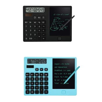 Настольные калькуляторы с 12-значным дисплеем и стираемым блокнотом для записей для студентов черного цвета