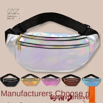 Новая женская поясная сумка с лазером, ослепительная многофункциональная сумка через плечо из искусственной кожи, водонепроницаемая сумка через плечо большой емкости