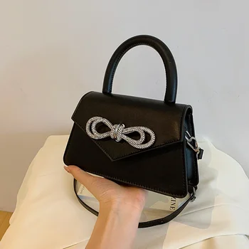 Новая женская роскошная дизайнерская сумка с бриллиантовым бантом, сумки через плечо, женская сумка-клатч, сумка для ужина подмышками, сумка-Ранец