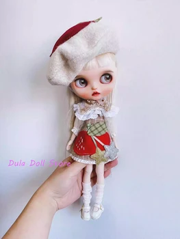 Одежда для куклы Dula Платье Apple pie Blythe ob24 ob22 Azone Licca ICY JerryB 1/6 Аксессуары для куклы Bjd