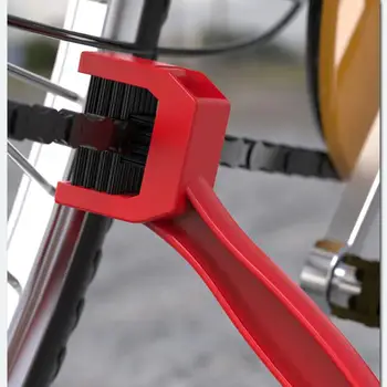 Очиститель для мойки цепи мотоцикла, Многоцелевая двуглавая щетка для чистки цепи велосипеда, инструмент для электровелосипеда
