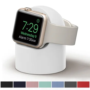 Подставка для зарядного устройства Apple Watch iWatch Ultra /8/SE2/7/6/ SE/4/3 49 мм/45 мм/44 мм/42 мм/41 мм/40 мм/38 мм Прочный силиконовый прикроватный столик