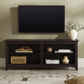 Подставка для телевизора Manor Park с открытым хранилищем для телевизоров до 65 дюймов, подставка для телевизора Espresso Мебель для гостиной, стол для телевизора, мебель для дома