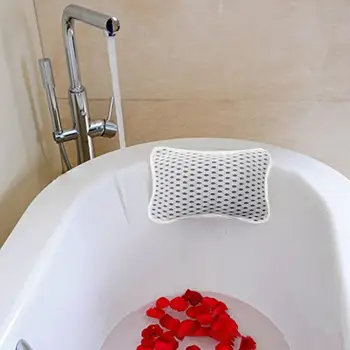 Подушка для ванны Эргономичный дизайн Подушка для ванны Поддержка шеи и спины Подушка для ванны с присоской для домашней ванной комнаты