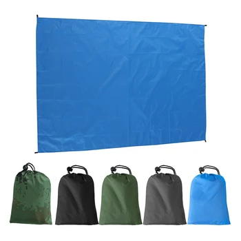 Полиэфирная ткань для кемпинга на открытом воздухе, покрытая серебристым водонепроницаемым солнцезащитным кремом, Коврик для палатки, Коврики для барбекю и пикника