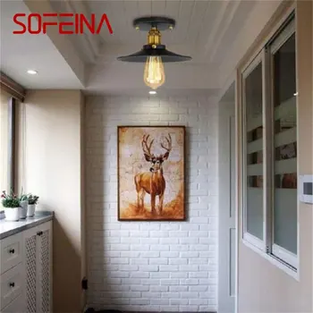 Потолочный светильник SOFEINA в американском стиле, промышленные ретро светодиодные светильники, декоративные для внутреннего освещения коридора