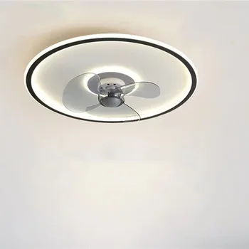 Приложение Smart Ceiling Fans с дистанционным управлением Электрический вентилятор 110 В 220 В, домашний ресторан, вентилятор 45 см, лампа для гостиной, спальни, вентиляторы
