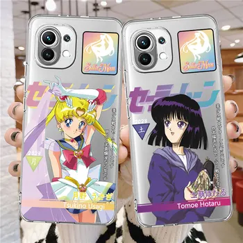 Прозрачный чехол Для Телефона Xiaomi Mi Poco M3 C40 X3 NFC F1 X5Pro M5 F3 13 Pro 12 11T Pro Мягкая Обложка S-Sailor-Tsukino Super Moons