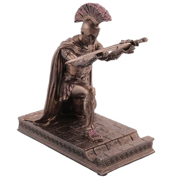 Рыцарский держатель для ручек со статуэткой в виде шлема, держатель для ручек, Римский рыцарь в доспехах с магнитным держателем для ручек, подставка для телефона