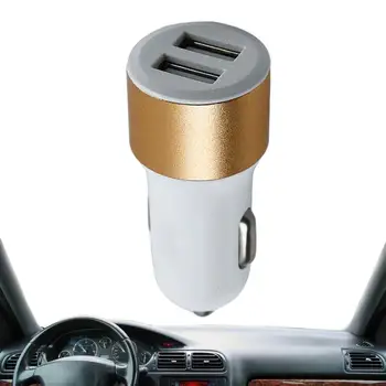 Сверхбыстрое автомобильное зарядное устройство с двумя портами 12-24 В, USB-зарядное устройство, автомобильный адаптер для зарядки, Стабильный автомобильный адаптер USB-розетки, Удобная зажигалка USB C