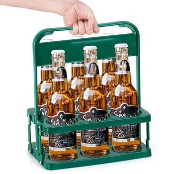 Складная подставка для бутылок на 4X6 отверстий, переносные держатели для пивных банок для барбекю, корзина для хранения и организации на кухне