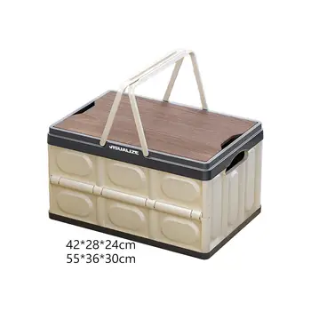 Складной ящик для хранения в кемпинге, Органайзер для багажника автомобиля, для сортировки по комнате и дому