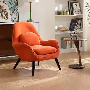 Современный стул для гостиной со спинкой Nordic Lounge Balcony Chair Портативные Эргономичные принадлежности для элитной мебели El Hogar