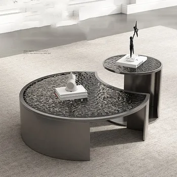 Стол для прихожей Nesting Элегантный Дизайнерский Современный роскошный средний журнальный столик для гостиной Stolik Kawowy Мебель для дома MQ50CJ