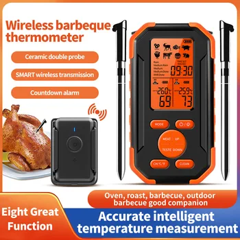 Термометр для духовки Цифровой беспроводной термометр для приготовления мяса на барбекю с датчиком температуры для внутренней уличной кухни Гриль