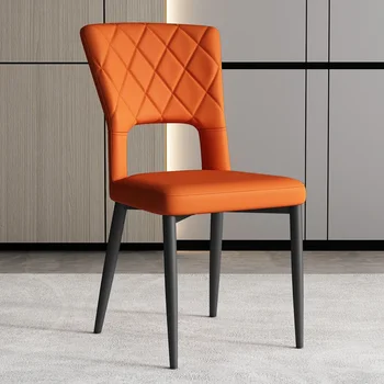 Удобные современные обеденные стулья Эргономичное кресло с обивкой из скандинавской кожи для гостиной для взрослых Минималистичная мебель Silla Comedor