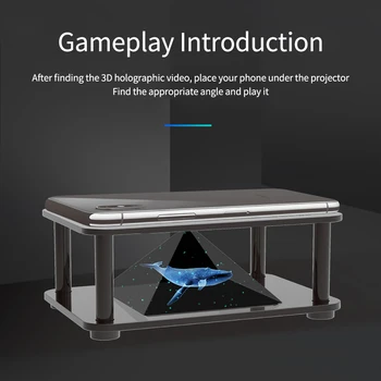 Универсальный 3D голографический стенд Проектор Мини Пирамидальная проекционная витрина с голограммой для мобильного телефона Ipad MV проектор